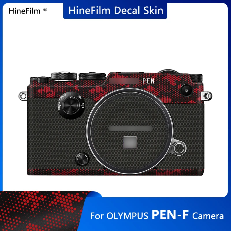 Penna F Macchina Fotografica Della Decalcomania Del Vinile Della Pelle Della Copertura Dell'Involucro Per Olympus Pen-F Macchina Fotografica Premium A