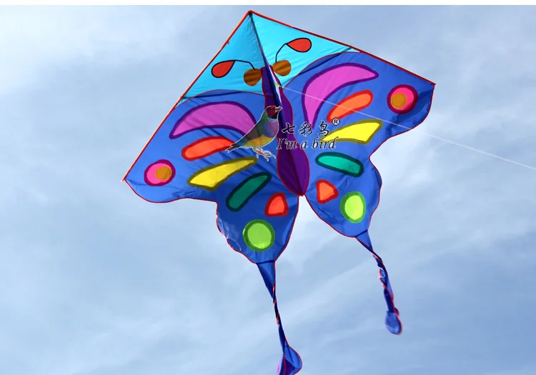 Single Line 87 Inch Power Butterfly Kite Sports Beach Handle and String Easy to Fly