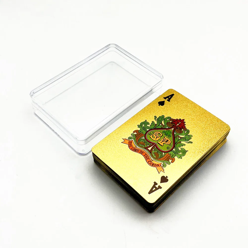Plastic Poker Cards 1 Deck Playing Cards Poker Set Card Storage Box Transparent Acrylic Box