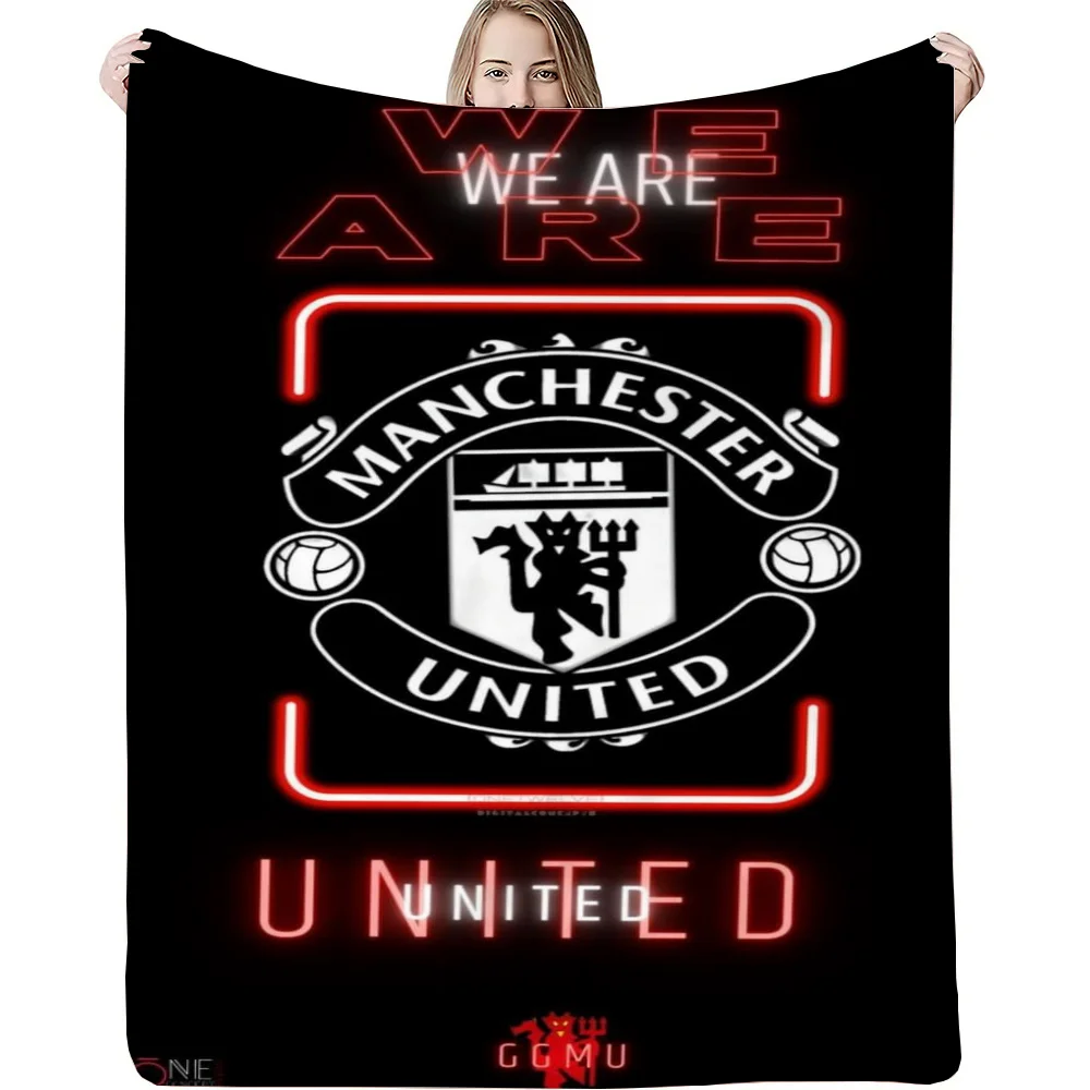 Manchester United Football Club Blanket Bed Throw Blankets for Adults Interior for Home Fluffy Soft Blankets Sofa Decoration 4