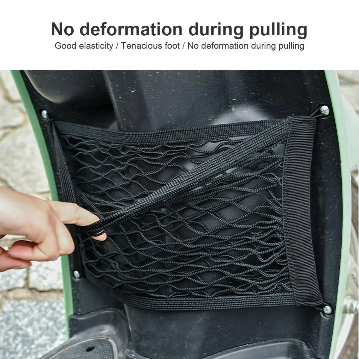 Black Motorcycle Luggage Net Bike Scooter Luggage Bags Mesh Web Bungee Hold Down Motorbike Helmet Storage Trunk Bag