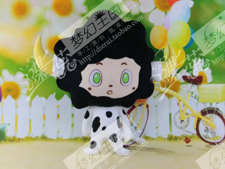 

JP Anime Katekyo Hitman Reborn Lambo Cosplay Mascot Cow Toy 50cm Handmade Stuffed & Plush Doll