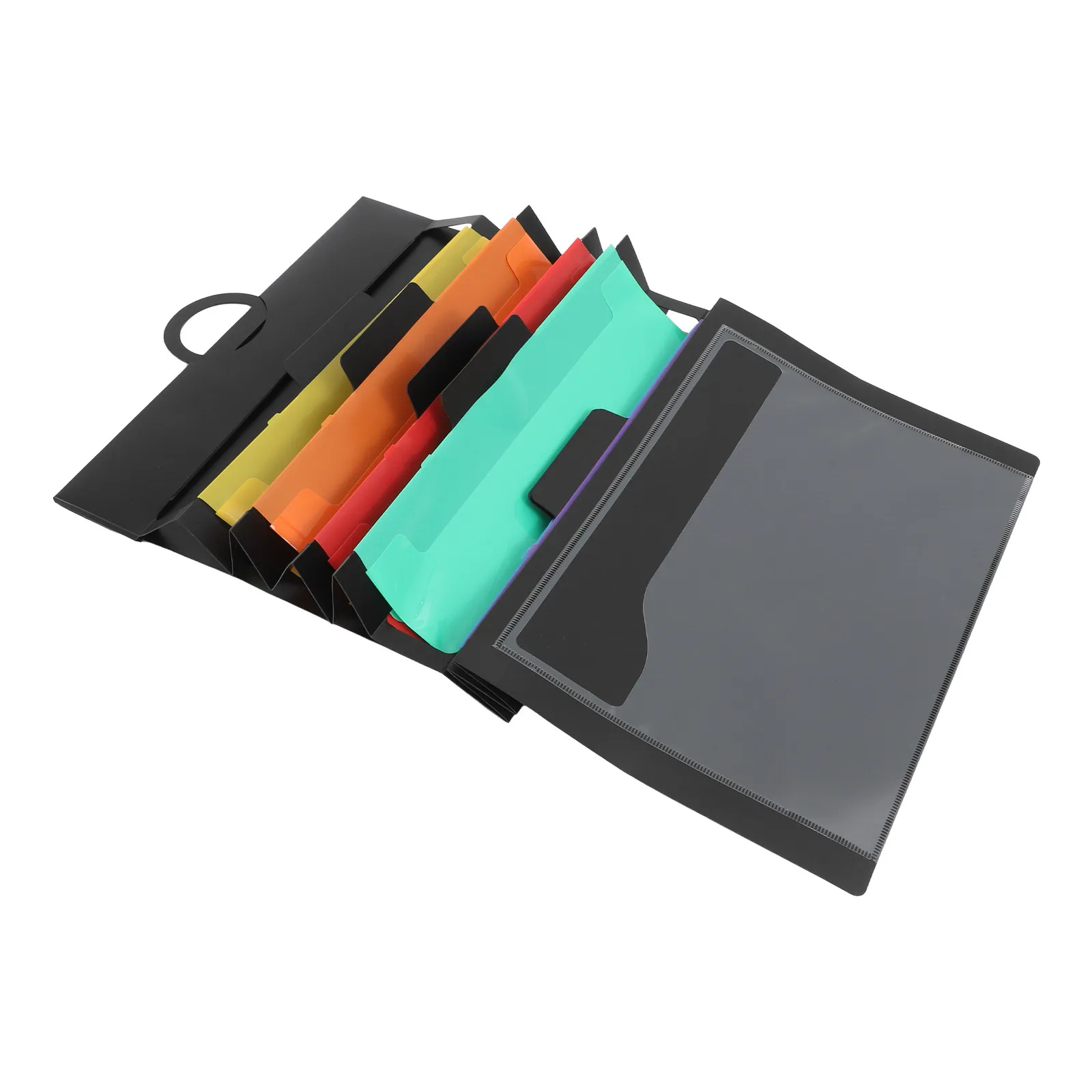 6칸 휴대용 파일 폴더 다층 아코디언 정리함 (문서, 서류, 우편물 보관용) 사무실, 교실, 가정, 벽걸이형