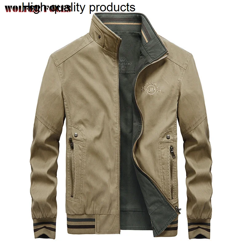 

2024 The New Listing Casual Jacket Stand Collar Men's Youth Wear Large Coat On Both Sides M-6XL Factory Favourite Panic Buying