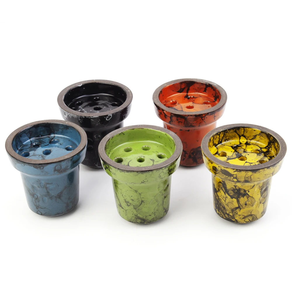 Hookah Bowl Classic Glazed Seven Hole Ceramics Shisha Bowl Nargile Sheesha Narguile Chicha Cachimbas Accessories