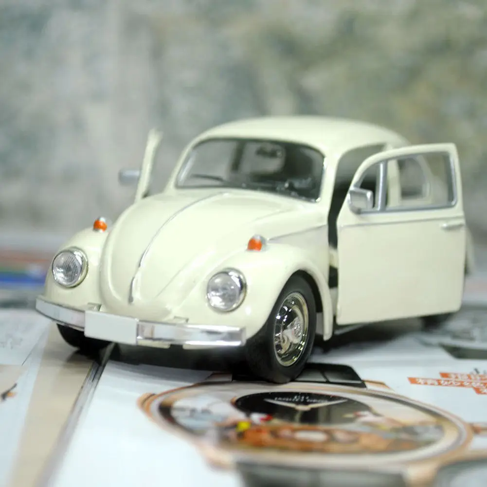 2022 Newest Arrival Retro Vintage Beetle Diecast Pull Back Car Model Toy for Children Gift Decor Cute Figurines Miniatures Decor 