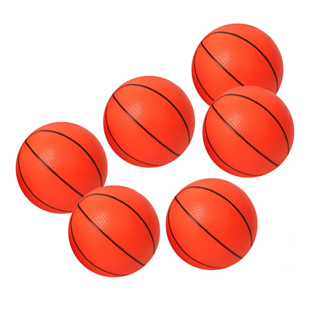 6pcs 10cm Small Basketball W/ Pump Mini Children Inflatable Basketballs Kids Indoor Outdoor Sports Toy Basket Ball Entertainment