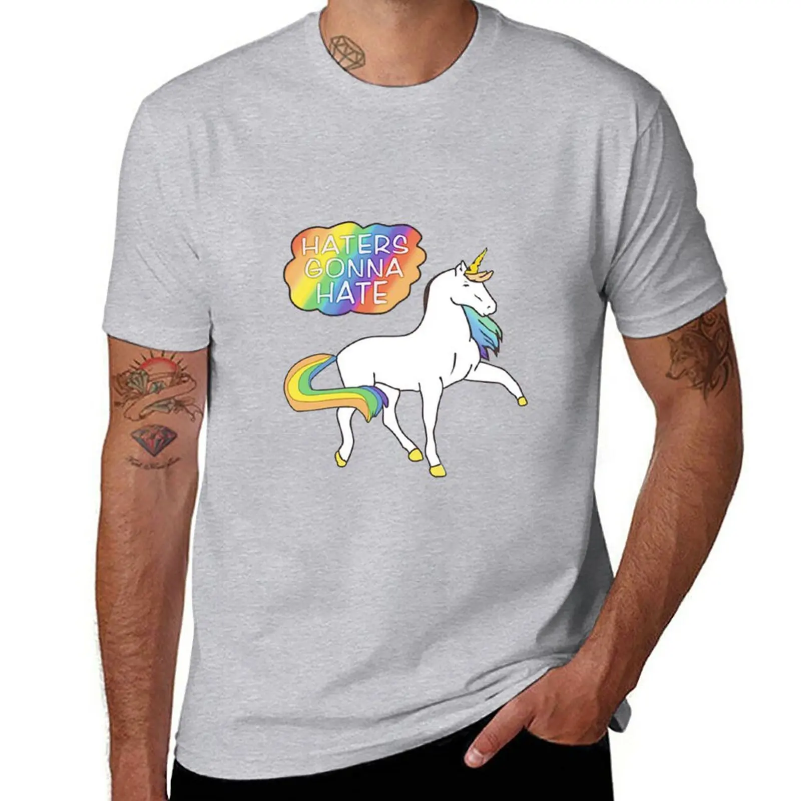 

Haters Gonna Hate T-Shirt kawaii clothes anime clothes Men's cotton t-shirt