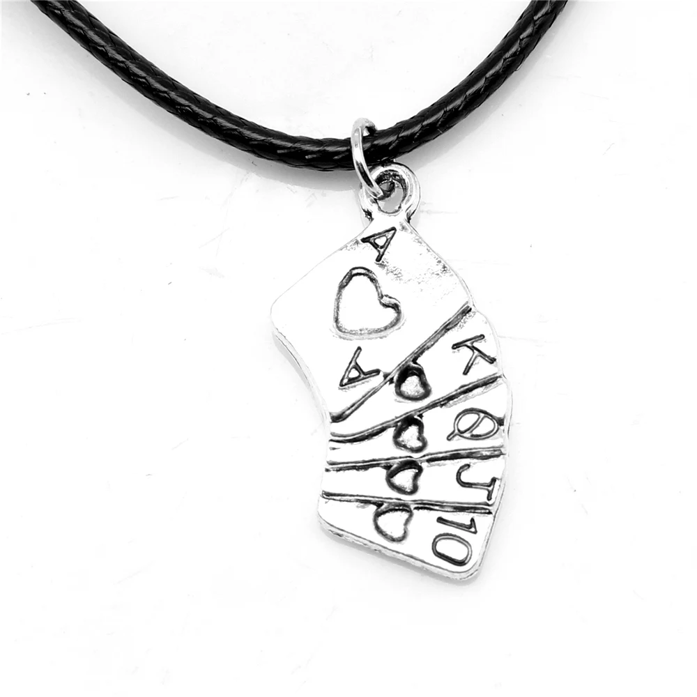 

1 Piece Poker Necklace Men Ladies Jewelry 13x25mm