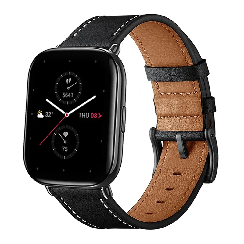 

Ремешок кожаный для смарт-часов Amazfit Zepp E, сменный Браслет для Amazfit GTS 4 3 2 Mini/GTR 4 3 2, 20 мм 22 мм
