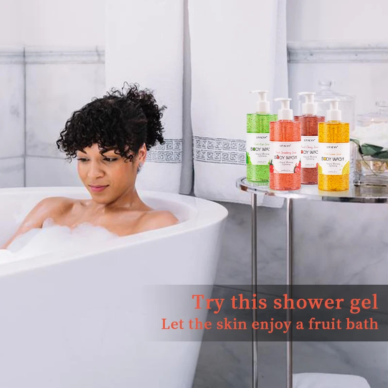Fruit Scrub Shower Gel Exfoliating Soothing Whitening Body Wash body wash