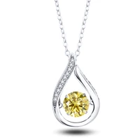 Ensemble de bijoux Moissanite en argent 925 véritable, pendentif, collier, bague, boucles d'oreilles, Solitaire, cadeau pour femmes et hommes 4
