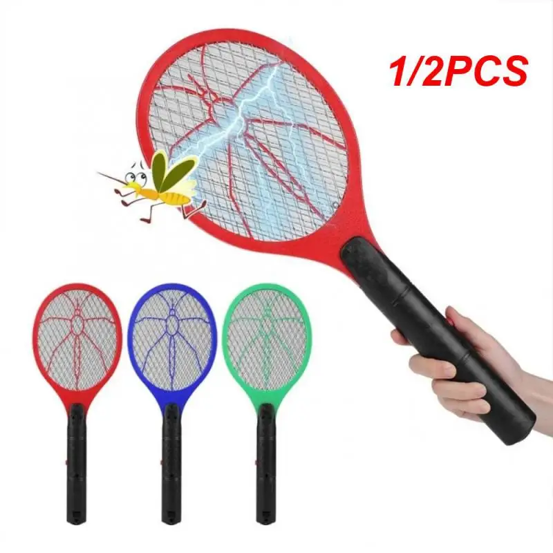 1/2 Pz Elettrico Fly Insect Bug Zapper Bat Palmare Insetto Fly Swatter Racchetta Portatile Zanzare Killer Controllo Dei Parassiti Per La Camera Da Let