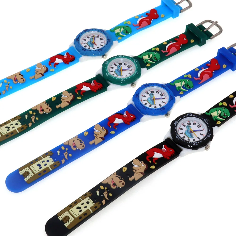 Cartoon Watches Children Boys Girls Watch Kids Watches Boys Digital Watch Quartz Wristwatch Dinosaur Silicone Strap Baby Watch 3