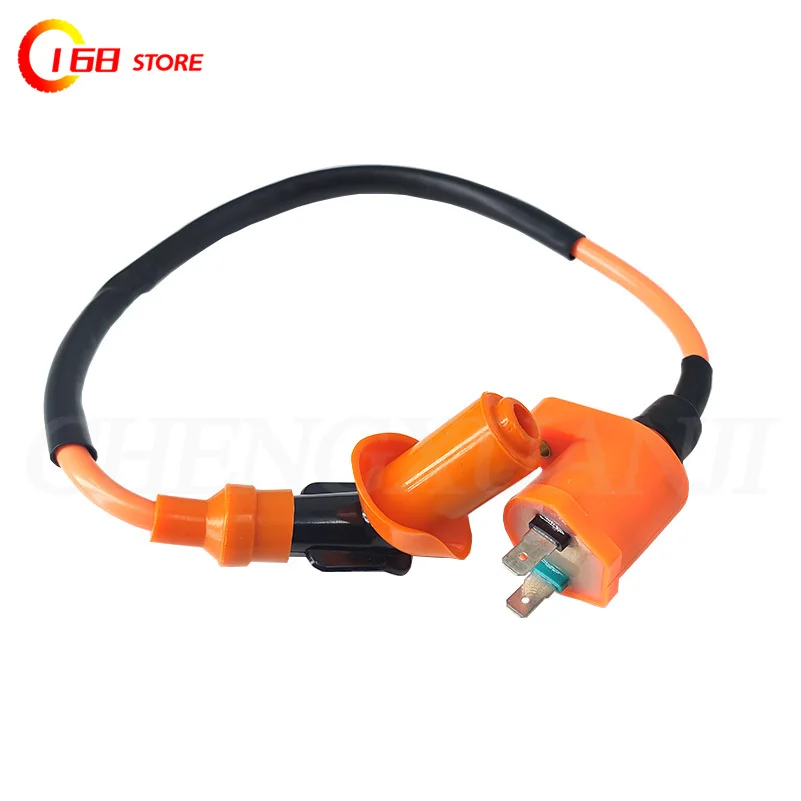 Motorcycle Ignition Coil Moped Ignition Coil Motorcycle Performance Parts Ignition Coil System Unit For GY6 50 60 80 100 125 150CC ATV Quad Pit Bike Kymco Scooter Moped