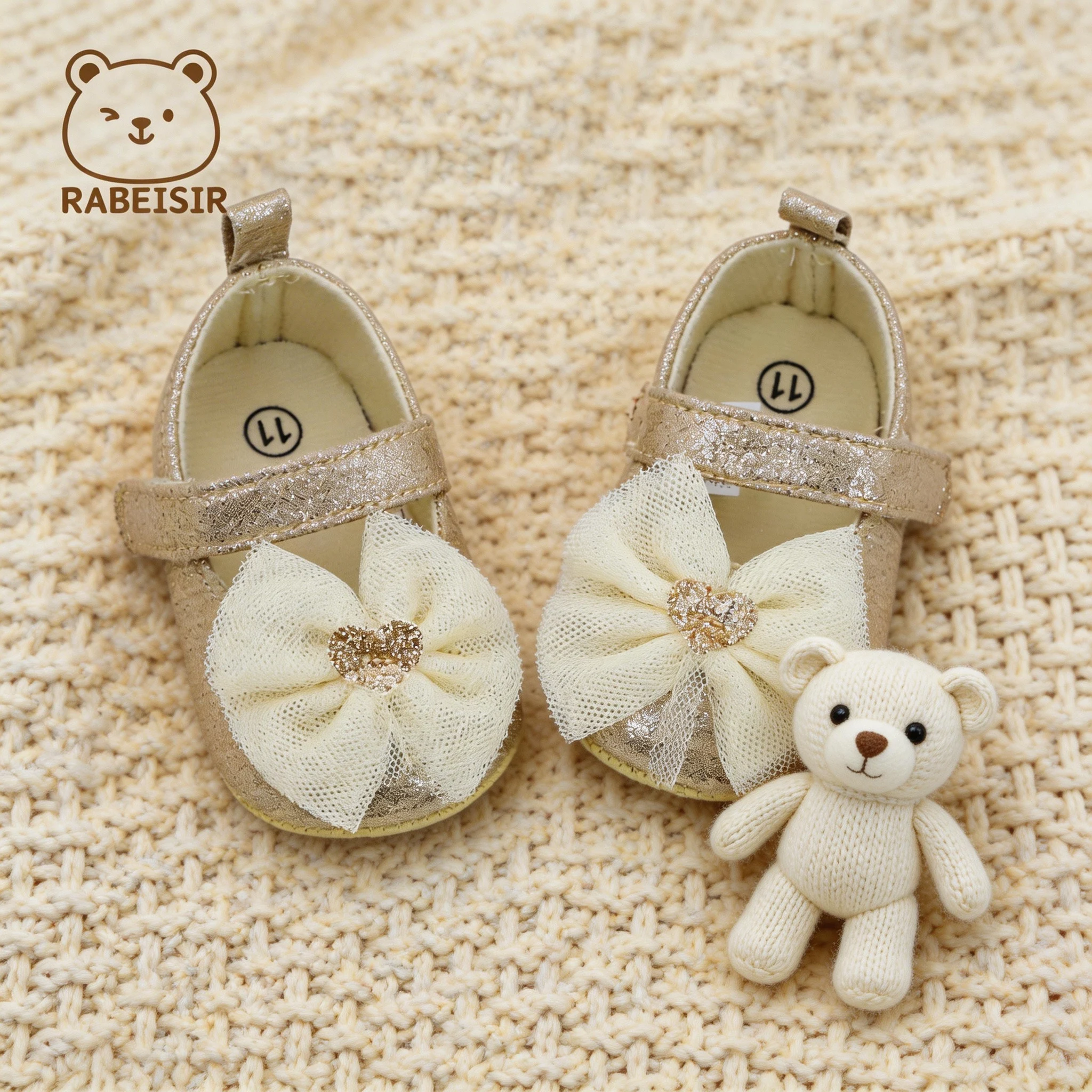 Baby Step Shoes Baby's First Pair of Toddler Shoes Baby Shoes Breathable Non-slip Girls Fashion Shoes Princess Lace Style - 3