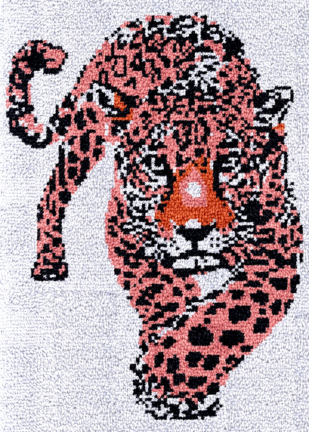 

Cheetah latch hook kits carpet embroidery set plastic canvas Hobby rugs making Knit bag crafts accessories and materials offers