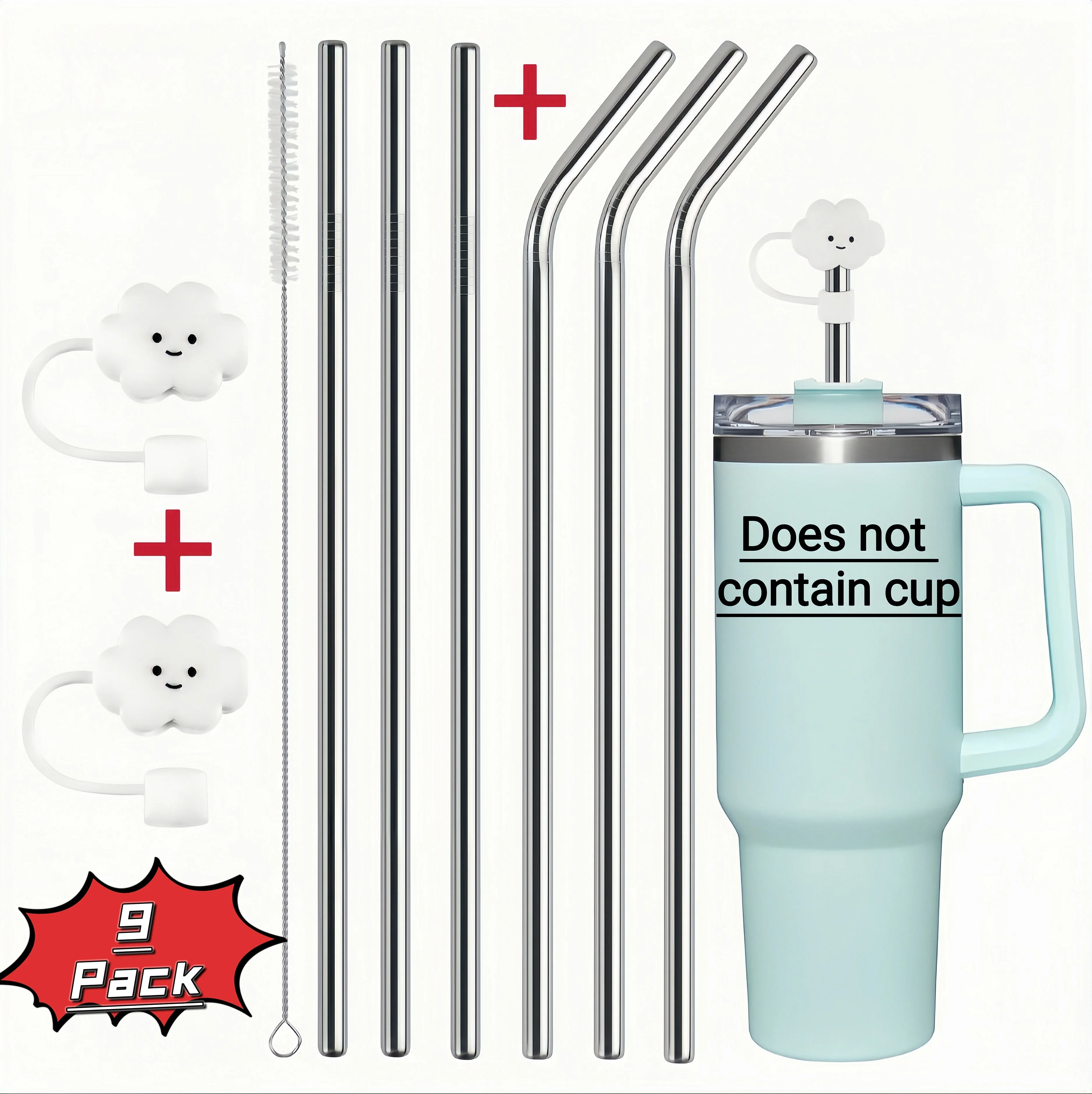 6 Pailles Rechange Pour Stanley Tumbler 20/30/40 Oz