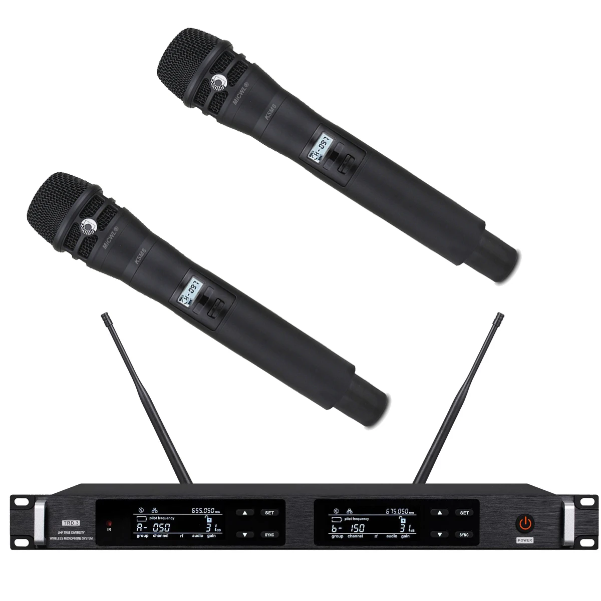 

MiCWL ULXD2/K8 ULXD4 KSM8 2 Channel Pro Wireless Microphone System Metal Dynamic Microfon Microfono For Large-Scale Performance