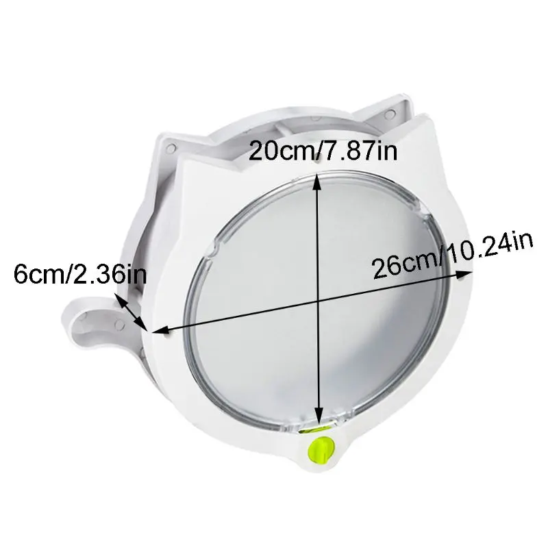 new Small Round for Cat Door with 4-way Lock Pet Plastic Window Lockable Safe Dog