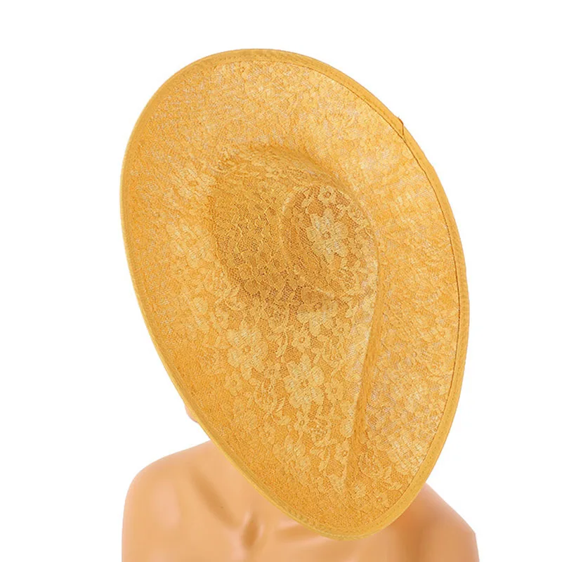 Spitze Sinamay Fascinator Hut Basis XL Disc Kopf bedeckung – Detail 11
