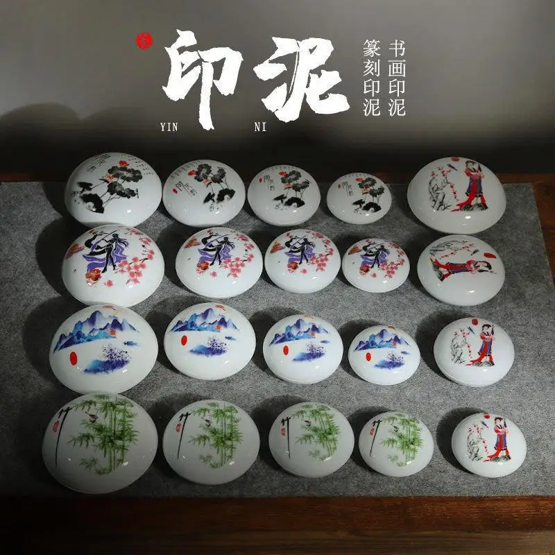 Groothandel Kalligrafie Iink Pad Chinese Schilderen Seal Carving Seal En Cinnaber Grote Inkt Pad