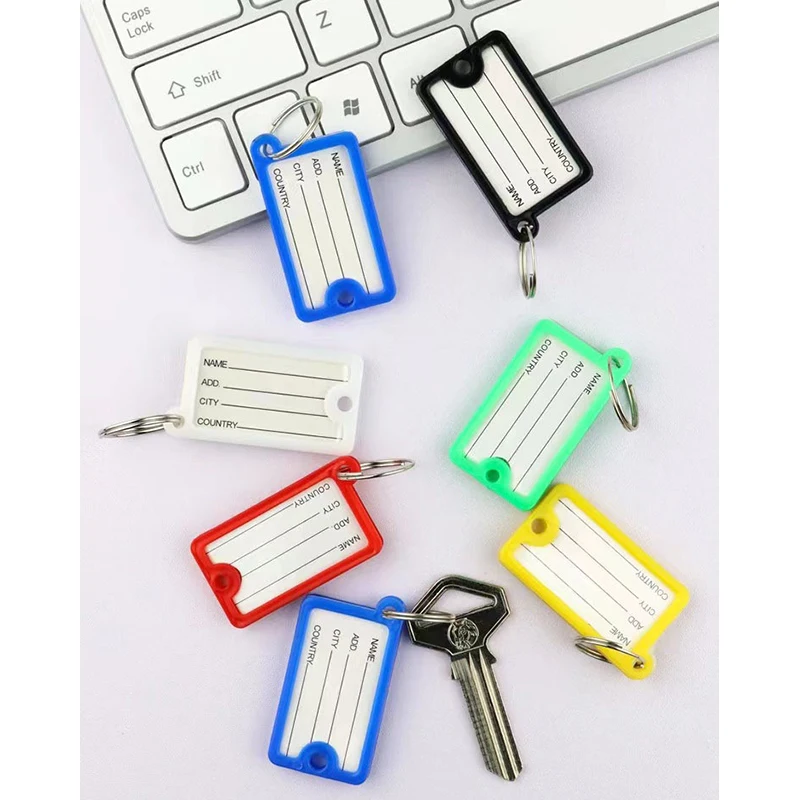 

30pcs/Pack Multi Use Document Storage Listing Tags Square Color Plastic Key Tag Students Storage Tools School Office Supplies