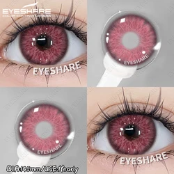 Vibrant Cosplay Pink & Purple Contact Lenses for Halloween Beauty Makeup (LUCERNE - PINK)