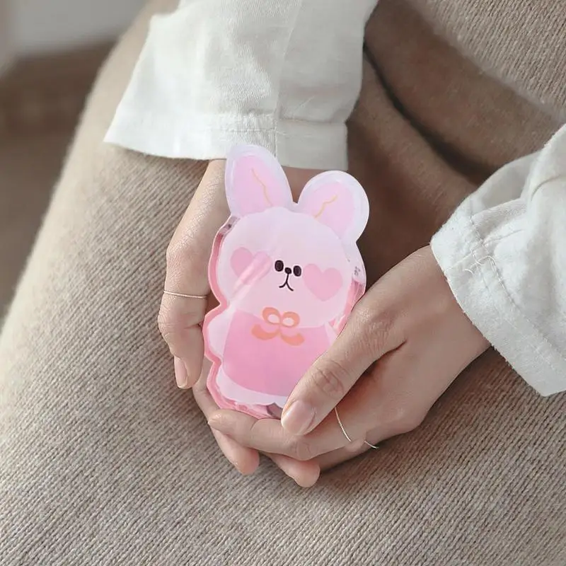 Snap Heat Pack Long-Lasting Click Hand Warmers Portable Hands Heating Pad With Bunny Pattern For Outdoor Travel