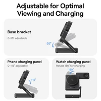Baseus 3 in 1 Magnetic Wireless Charger Qi2.2 25W Fast Charging For iPhone 17 16 15 14 Apple Watch Earbuds AirPods Pro iWatch - Image 4