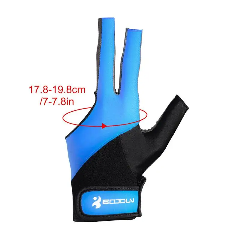 1pc Billiards Glove Left & Right Hand Three Finger Snooker Billiard Glove Smooth Elasticity Billiard Training Gloves Accessories