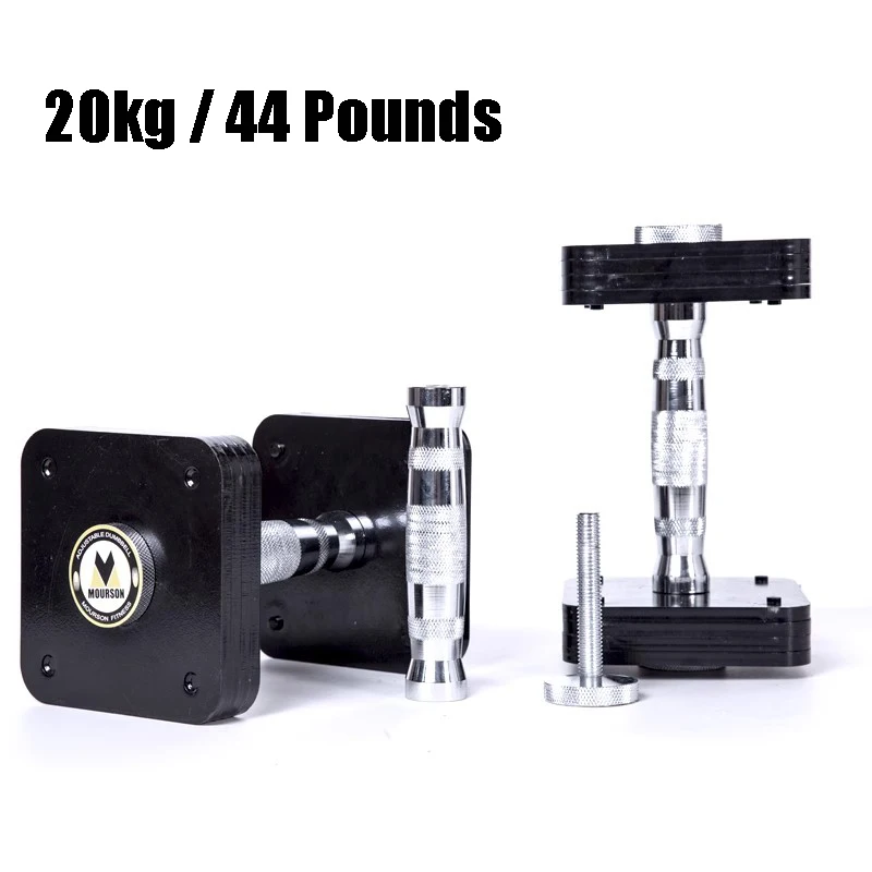 

20KG Square Electroplating Dumbbell Set, 10KG*2pcs Household Men's Fitness Arm Muscles Device
