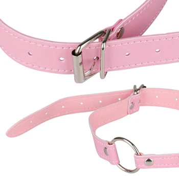 PU Leather Couple Gag Ball BDSM Bondage Restraints Open Mouth Breathable Sex Ball Harness Strap Gag Sex Toy for Women Cosplay 18 6