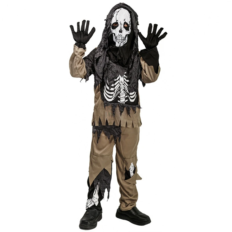

Scary Zombie Vampire Cosplay Skeleton Skull Costumes Suit Halloween Demon Devil Costume for Kids Child Carnival Party Dress Up