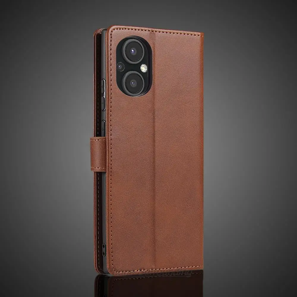 Premium PU Leather Wallet Flip Cover – Protective Phone Case and Holster for OPPO Reno 7 Lite (5G)