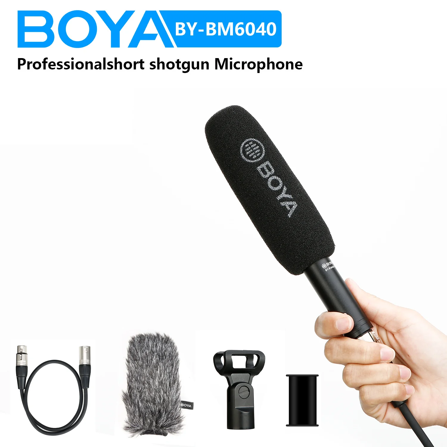 BOYABYBM6040OnCameraShotgunCondenserMicrophoneforBroadcastTV