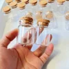 12/18/24/36/48 Pcs 30ml Small Glass Bottle Cork Tiny Glass Jars Clear Mini Containers DIY Home Decor Wishing Bottles 2
