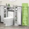 Short Over the Toilet Storage Cabinet – Freestanding Bathroom Space Saver with Adjustable Shelves, Toilet Paper Holder & Anti-Ti 5