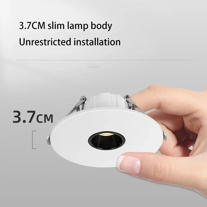 Led Spotlight Small Beam Angle 3 8 15 Degree Recessed Round Atmosphere Dining Table Ultra-thin 85-265V