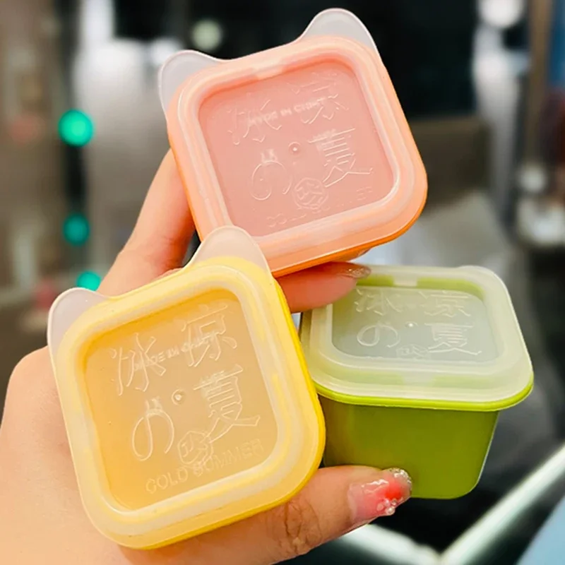 Description Picture 4 of itemSummer Mini Ice Tray Reusable Single Square Ice Block Molds Kitchen DIY Ice Cream Popsicle Jelly Pudding Drink Mould Maker Tools