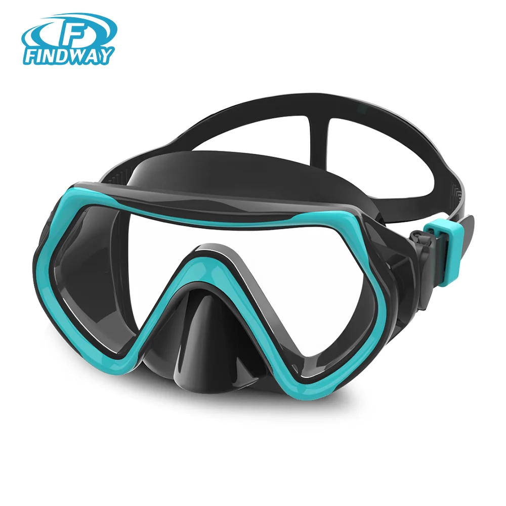 Findway Adult Diving Goggles Anti-Fog Tempered Glass 180° Vision Diving Mask Swimming Goggles Pool Seaside Equipment explosion proof tempered swimming goggles regulatable swimming goggles equipment for observe