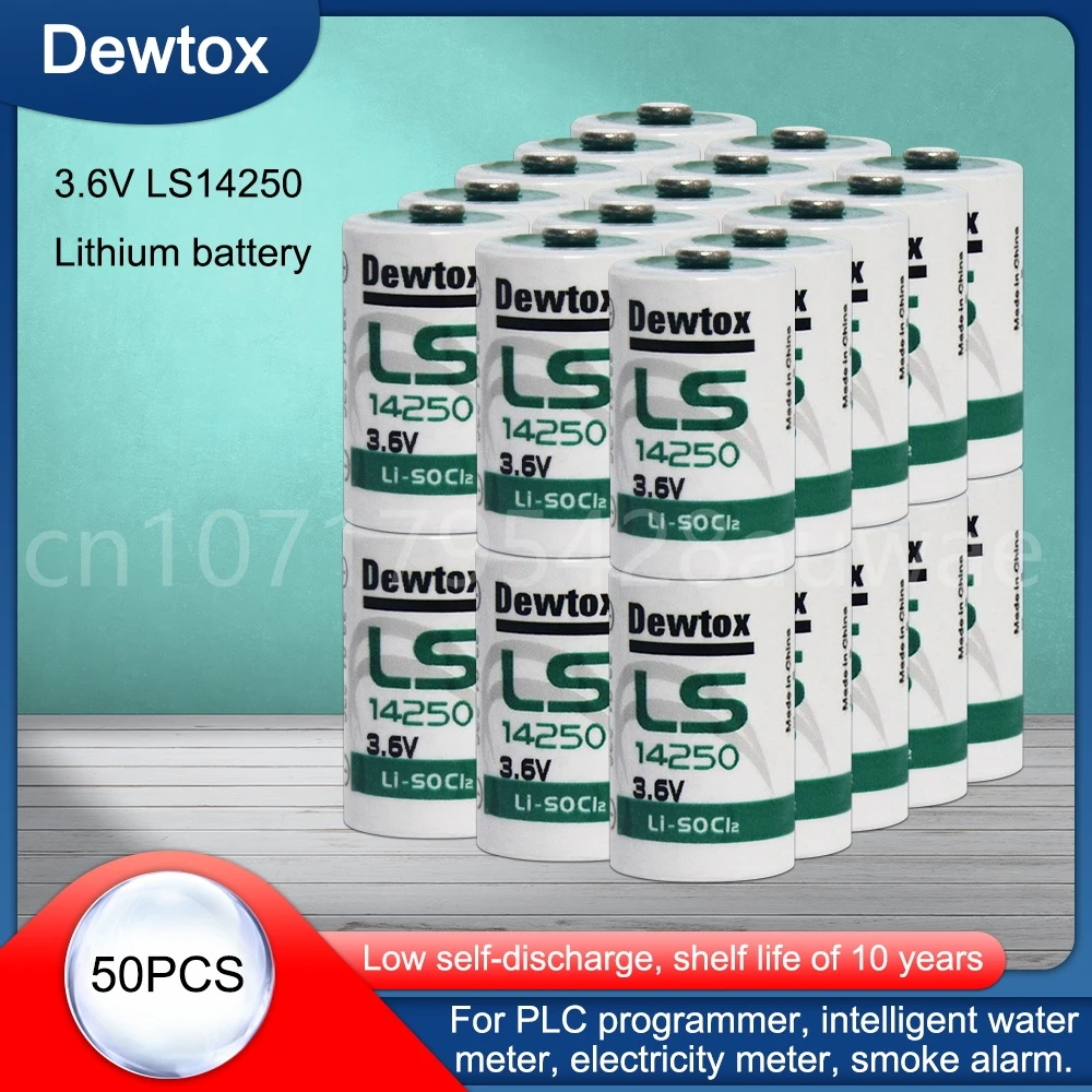 

50 шт. Dewtox Ls14250 3,6 В 1200 мАч PLC автоматическое промышленное контрольное оборудование Nc машина измеритель газа зонд литиевая батарея