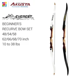 Akusta-Traditional Wooden Recurve Bow for Beginner, Everest Training, Wood Bow