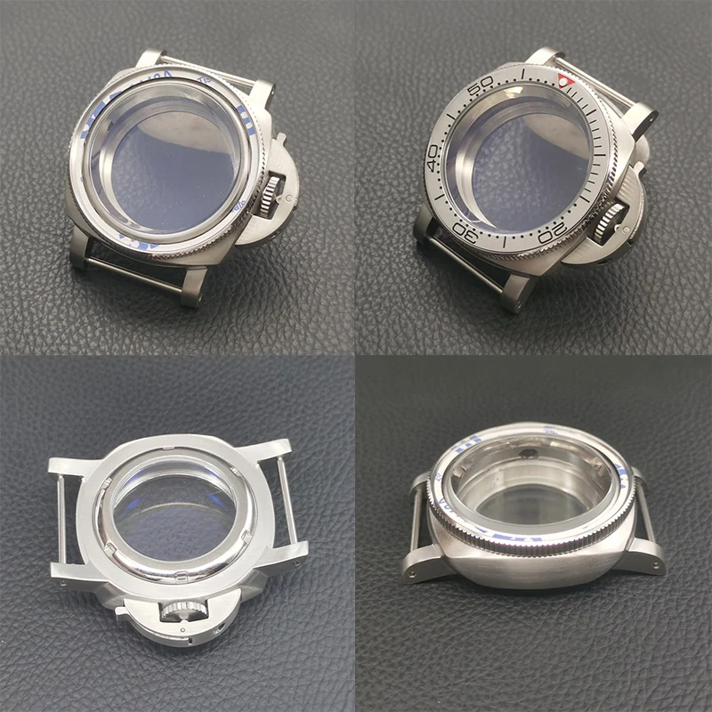 42mm Silber PNH Uhrengehäuse Transparente untere Abdeckung Passend für NH35 NH36 4R 7S26 Uhrwerk mit modischer Lünette Herrenuhrengehäuse Teil
