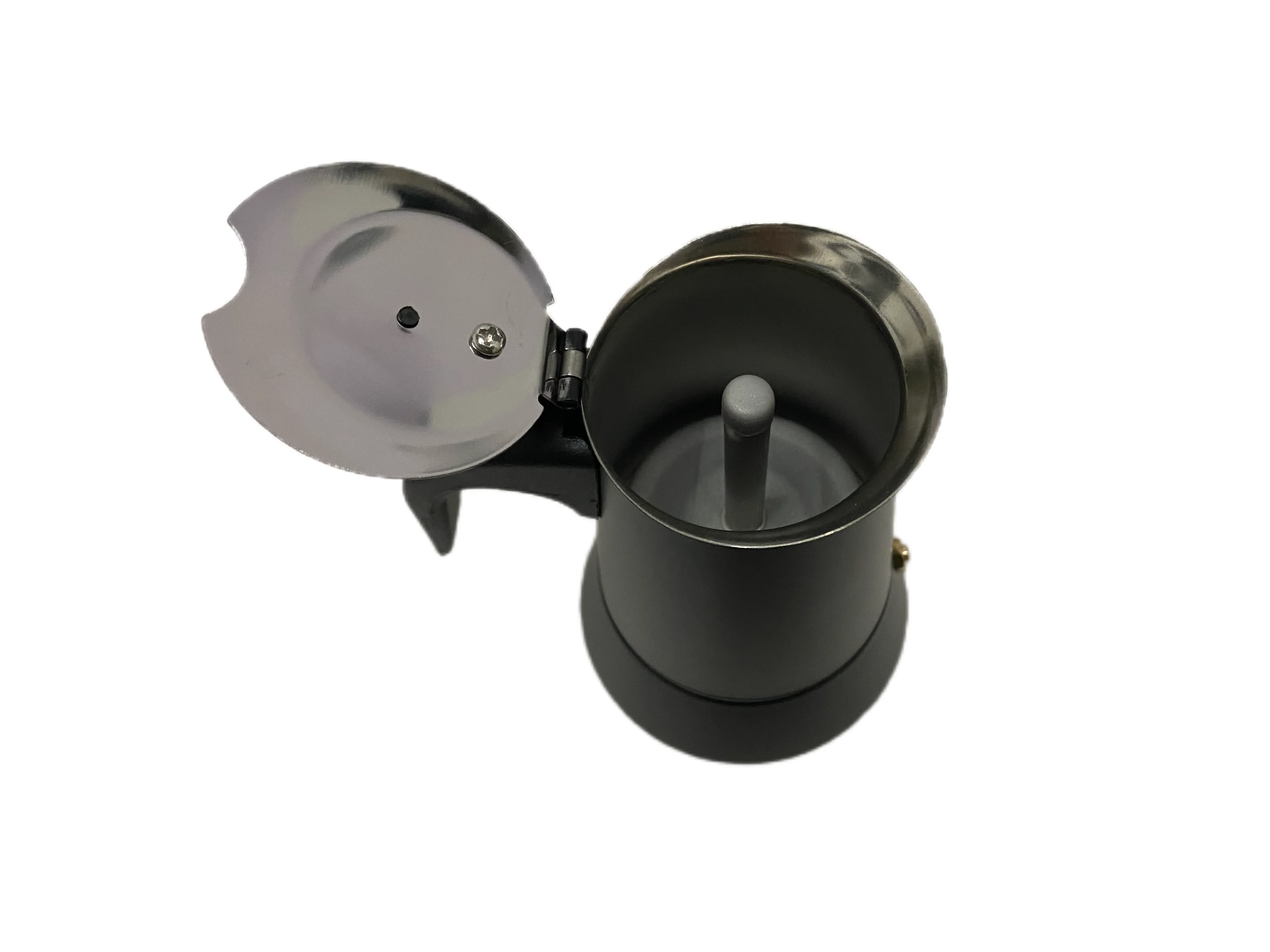 New Pure Black Moka pot induction cooker suitable coffee maker stainless steel coffee machine 3
