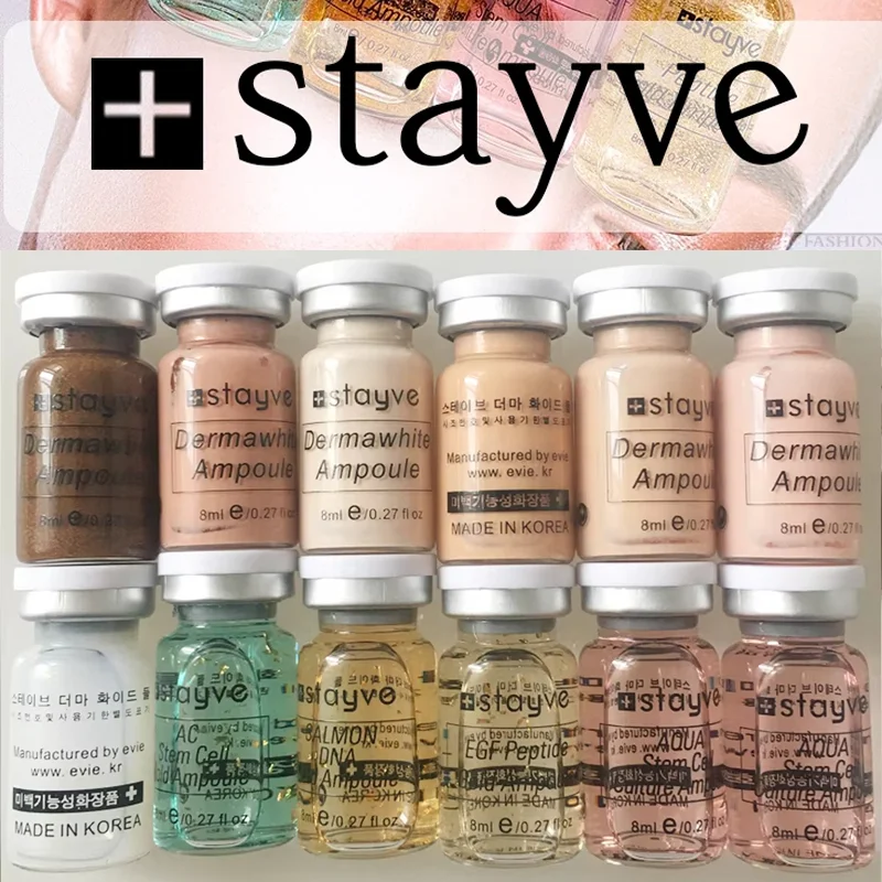 High Quality12 vials Korean original Stayve BB Cream Glow Niacinamide/Peptide Face Skin Care Serum Essence Beginner Starter Kit