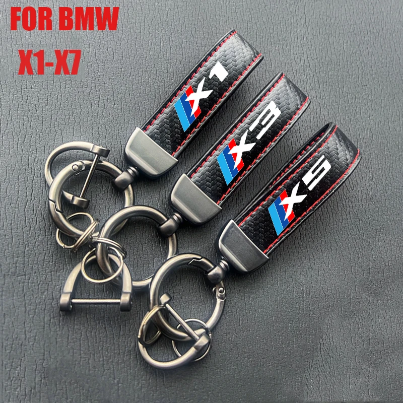 Кожаные автомобильные кольца из углеродного волокна брелки цинкового сплава в