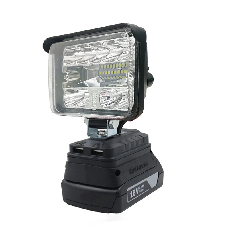 Car LED Work Lights Flashlights Electric Torch Spotlight USB Power For Bosch 18V Li-ion Battery BAT609 BAT618 4