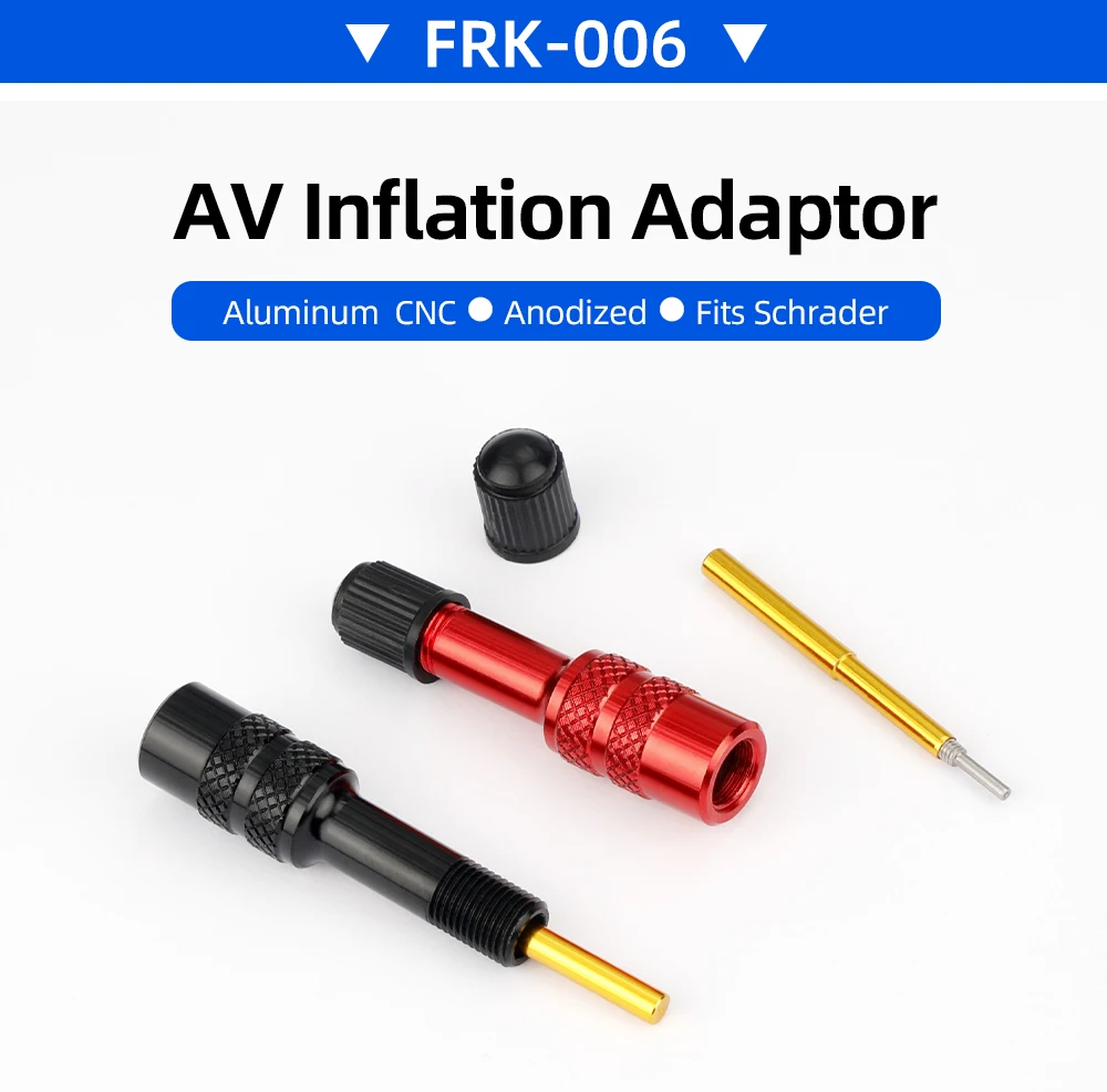 8V1 Gewinde 5V1 Gewinde AV Düse Inflation Aluminium Legierung Adapter W/4 Ersatz O-ringe Passt MTB straße Fahrrad IFP Typ Düse – Detail 10