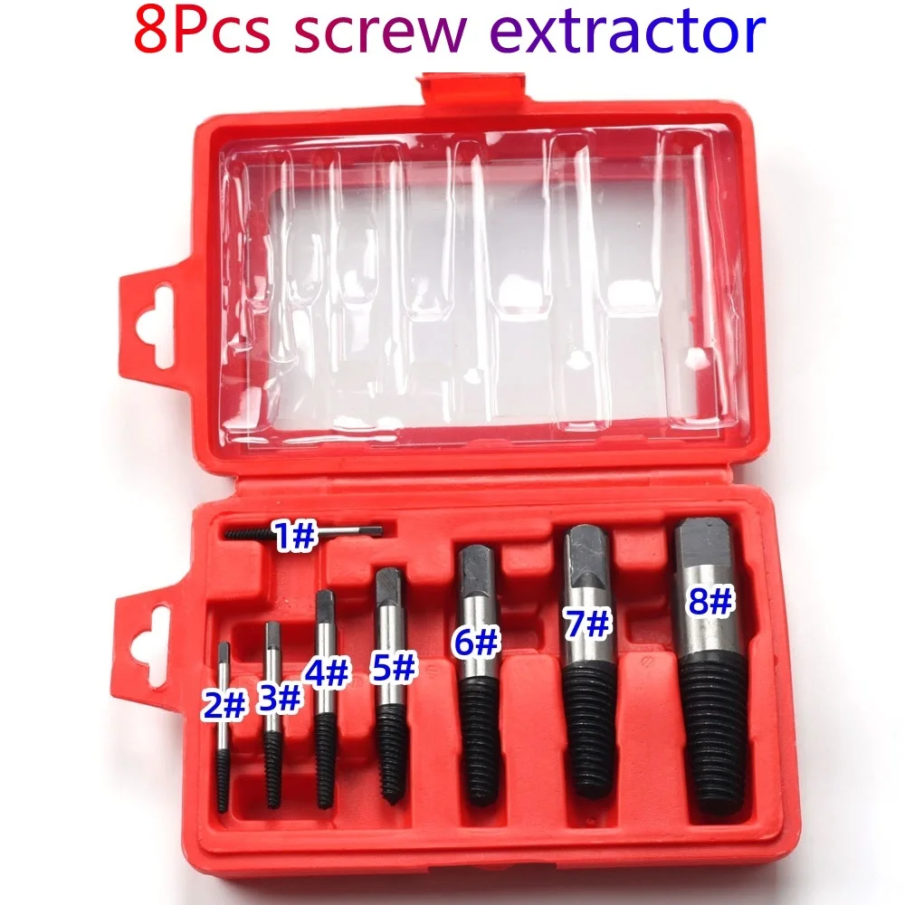DamagedBrokenScrewRemoverExtractorDrillBits568PcsSteel